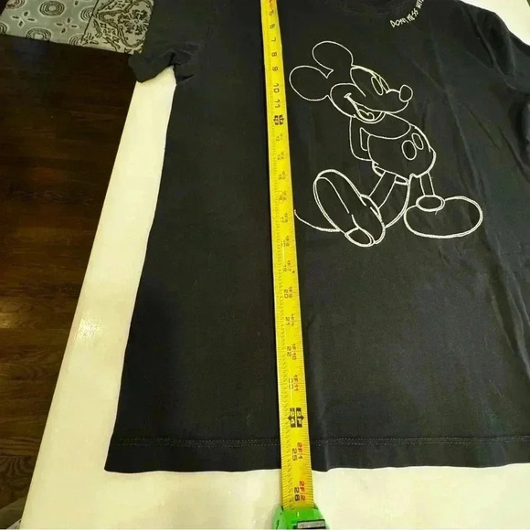 Mango Mickey Mouse Embroidered Tee Shirt Womens Size XS Black Short Sleeve - Picture 11 of 13